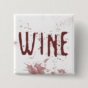 Wine 2 Inch Square Button
