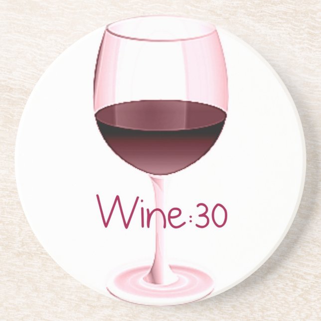 Wine:30 Red Wine Coaster (Front)