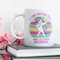 Wine and Awesomeness Dabbing Unicorn