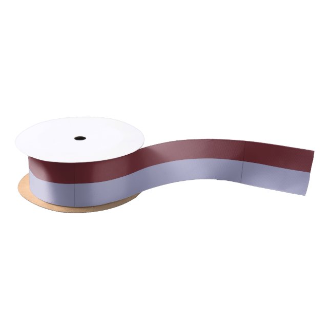 Wine and Blue-Grey Satin Ribbon (Spool)