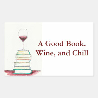 Wine and Books Bumper Sticker