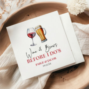 Wine and Brews Before I Do's Rehearsal Dinner Napkin