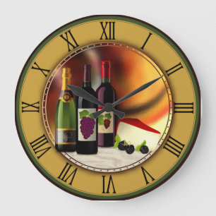 Wine and Cheese Custom Wall Clock