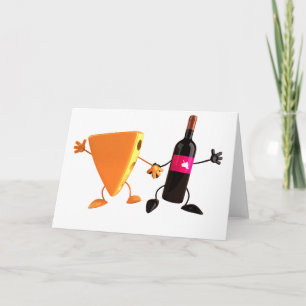 Wine And Cheese Greeting Cards