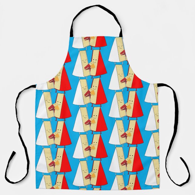 Wine And Cheese Lovers Apron (Front)