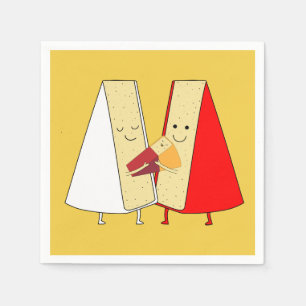 Wine And Cheese Lovers Napkin