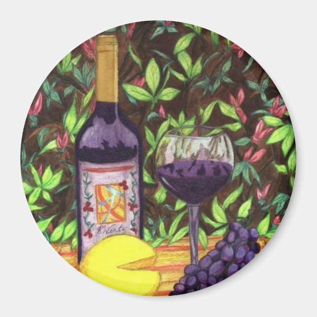 Wine and Cheese Magnet (Front)