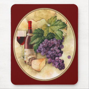 Wine and Cheese Mouse Pad