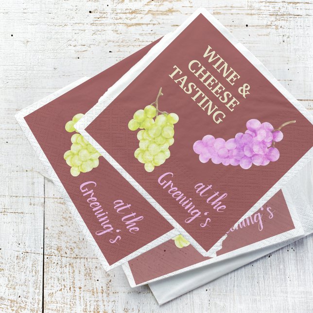 Wine and Cheese Party drinks do Paper Napkin (Creator Uploaded)