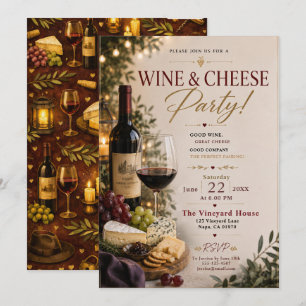 Wine and Cheese Party Invitation