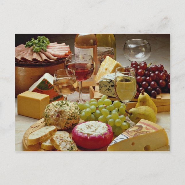 Wine and cheese party postcard (Front)