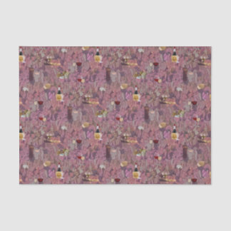 Wine and Cheese Pattern Print Tissue Paper