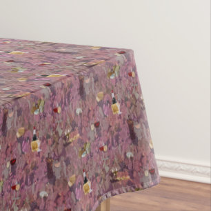 Wine and Cheese Print Tablecloth