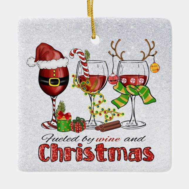 Wine and Christmas Ornament (Front)