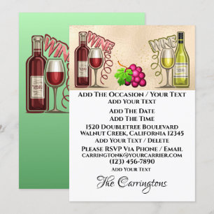 Wine and Friends Invitation