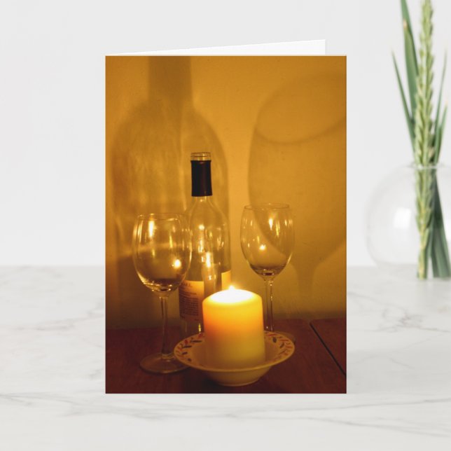 Wine and Glasses Retirement Card (Front)