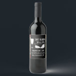 Wine And Grapes, Floral Chalkboard Wine Bar/Winery Wine Label<br><div class="desc">Wine And Grapes,  Floral Chalkboard Wine Bar/Winery Wine Bottle Label By The Business Card Store.</div>