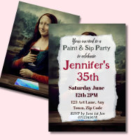 Wine and Paint party birthday celebration 35th