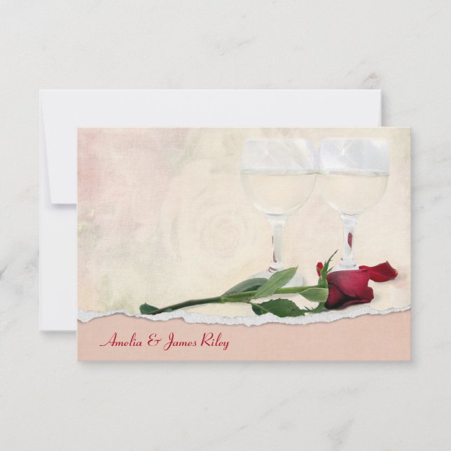Wine and Rose RSVP Card (Front)