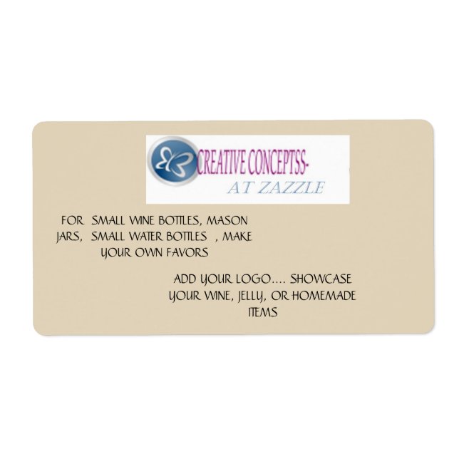 WINE AND WATER BOTTLE CUSTOM LABELS (Front)