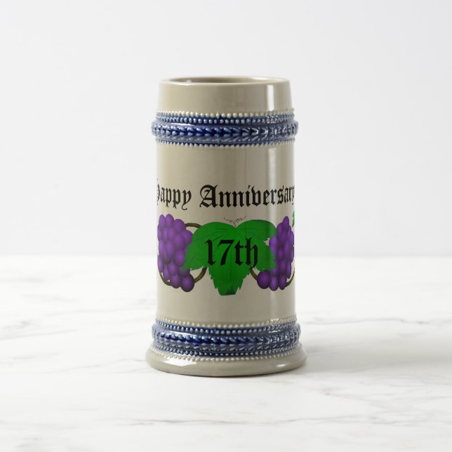 Wine Anniversary Stein 17th (Center)