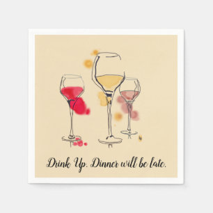 Wine Art Cocktail Napkins 