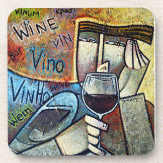 Wine Art Marble Coaster Cubist Sommelier Drink Coa