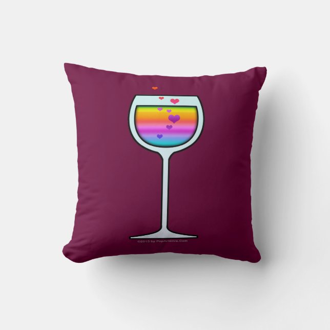 WINE ART Throw or Lumbar PILLOWS (Front)