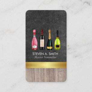Wine Assortment Vineyard Tasting Business Card