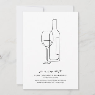 Wine Bar Birthday Invitation