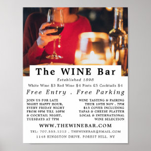 Wine Bar Scene, Wine Bar/Winery Advertising Poster