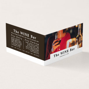 Wine Bar Scene, Wine Bar/Winery, Detailed Business Card