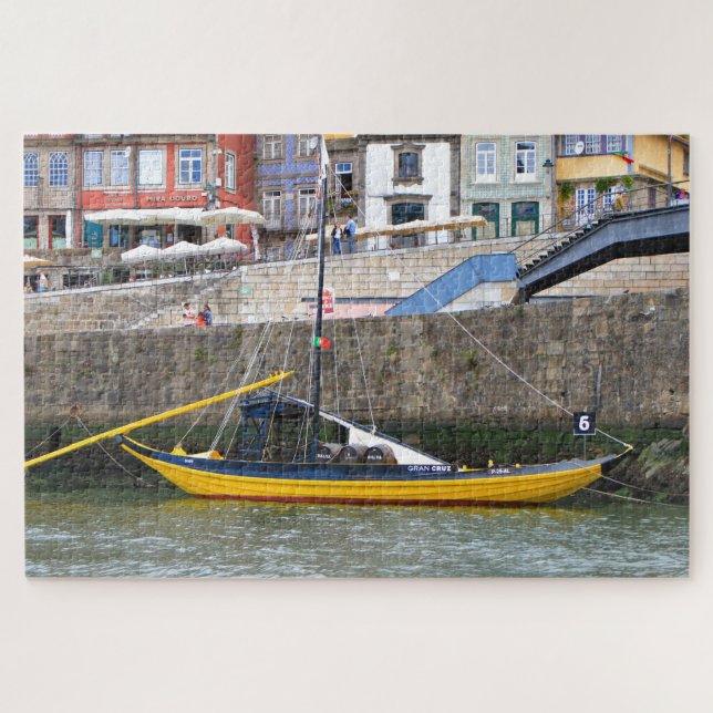 Wine barrel boat, Porto, Portugal Jigsaw Puzzle (Horizontal)