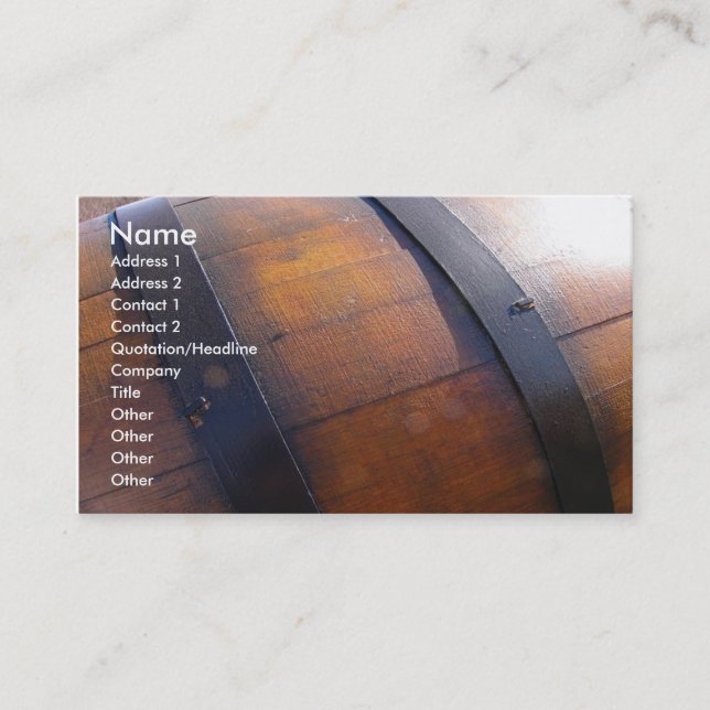 Wine Barrel Business Card (Front)