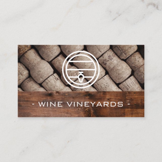 Wine Barrel | Catering Services | Winery Business Card (Front)