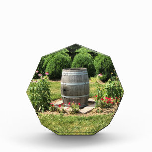 Wine Barrel Garden Decor, Chateau Morrisette, VA Photo Block