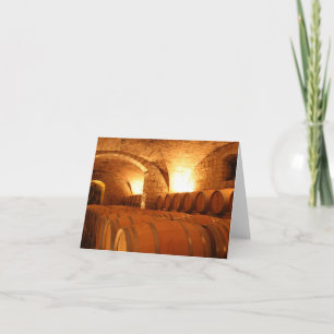 Wine Barrel Greeting Card