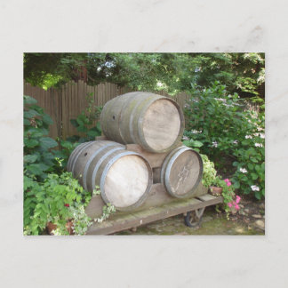 Wine Barrels - Wine Country Postcard