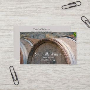 Wine Barrels Winery Business Card