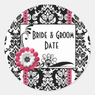 Wine Beer bottle Black and White Wedding Labels