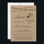 Wine & Beer Funny First Birthday Party Invitation<br><div class="desc">"Cheers to surviving the first year!"

Hand-drawn wine,  beer,  and baby bottle toast artwork on a wonderfully rustic kraft background for a fun-themed 1st birthday party.

Coordinating RSVP,  Details,  Registry,  Thank You cards and other items are available in the 'Rustic Brewery / Winery Line Art' Collection within my store.</div>