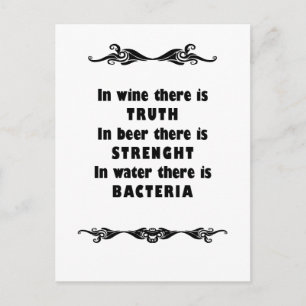 Wine Beer Water Postcard