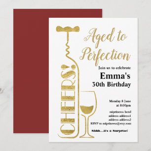 Wine birthday invitation