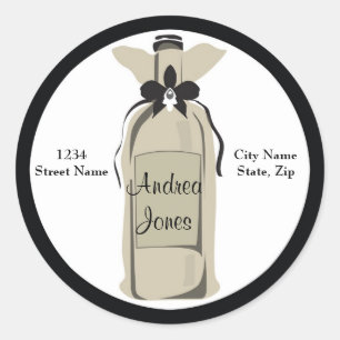 Wine Bottle Address Label