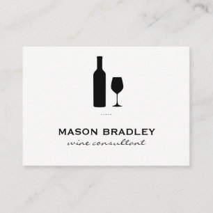 Wine Bottle and Glass Business Card