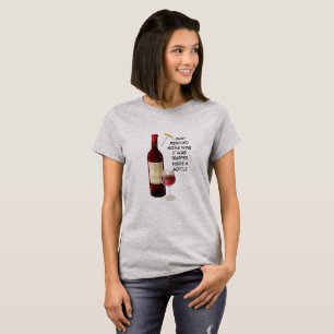 Wine bottle and glass illustration T-Shirt