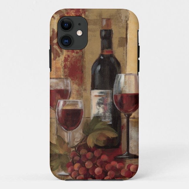 Wine Bottle and Wine Glasses Case-Mate iPhone Case (Back)