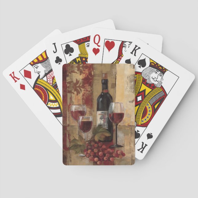 Wine Bottle and Wine Glasses Playing Cards (Back)