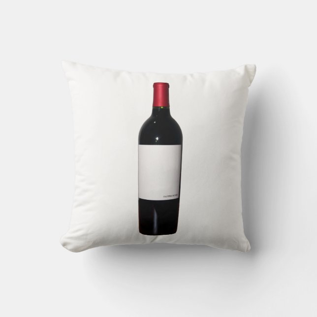Wine Bottle (Blank Label) Pillow (Front)