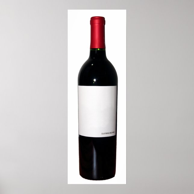 Wine Bottle (Blank Label) Poster (Front)